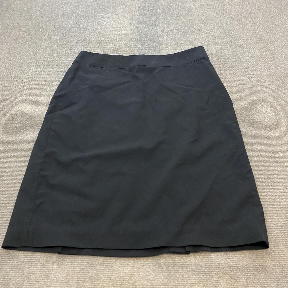 Banana Republic Skirt Womens 8‎ Black Wool Blend Lined Pencil Career Office